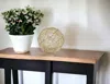 Homezia 7" Gold Metal Decorative Orb