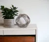 Homezia 7" Gray Metal Decorative Orb