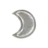Homezia 7" Silver Crescent Metal Handmade Vanity Tray In Multi
