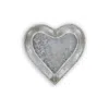 Homezia 7" Silver Heart Cast Iron Handmade Vanity Tray In Multi