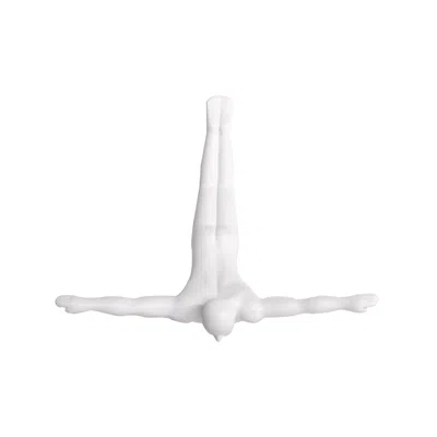 Homezia 7" White Diver Resin Wall Decor