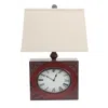 Homezia 7 X 7 X 22 Red Vintage Metal Clock Base - Table Lamp