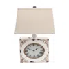 Homezia 7 X 7 X 22 White Vintage Metal Clock Base - Table Lamp