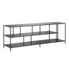 Homezia 70" Black Metal Open Shelving Tv Stand