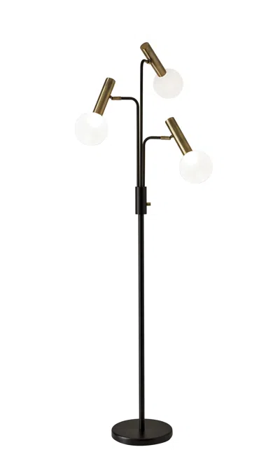 Homezia 70" Black Three Light Novelty Floor Lamp