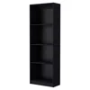 Homezia 71" Black Four Tier Bookcase