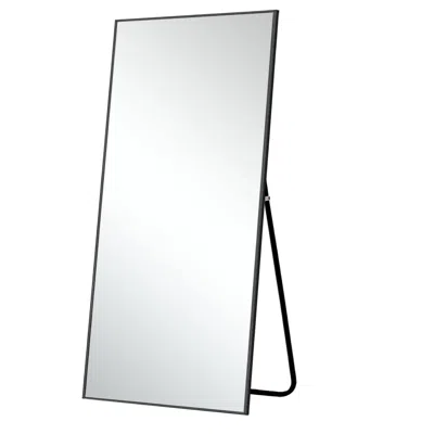Homezia 71" Black Metal Framed Leaning Or Hanging Full Length Mirror