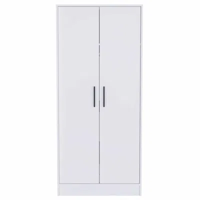 Homezia 71" White Tall Two Door Closet