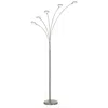 Homezia 72" Nickel Five Light Led Arc Floor Lamp