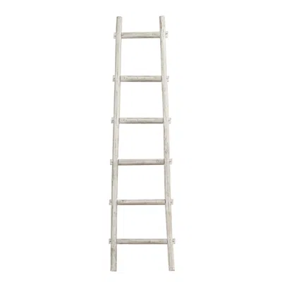 Homezia 72" X 18" X 2" White Decorative Ladder Shelve