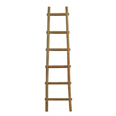 Homezia 72" X 18"x 2" Brown Decorative Ladder Shelve