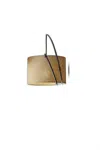 Homezia 74" Black Three Light Tree Floor Lamp With Beige Solid Color Drum Shade
