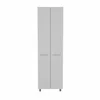 Homezia 78" Modern White Pantry Cabinet With Two Full Size Doors