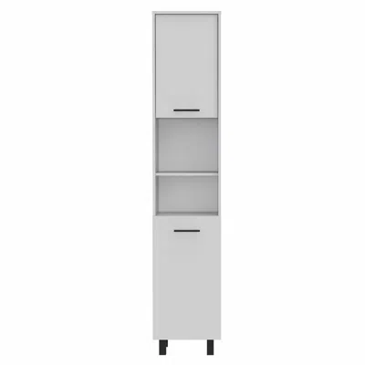 Homezia 78" Modern White Sleek And Tall Pantry Cabinet