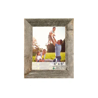 Homezia 7"x8" Natural Weathered Grey Picture Frame With Easel Backs