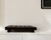 Homezia 8" Brown Solid Wood Tabletop Taper Candle Holder