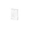 Homezia 8" Clear Crystal Clear Square Table Vase