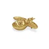 Homezia 8" Gold Bumble Bee Metal Handmade Tray In Multi