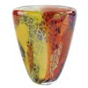 Homezia 8 Multicolor Art Glass Oval Vase