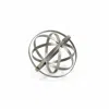 Homezia 8" Speckled Gray Metal Orb Decorative Tabletop Sculpture
