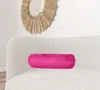 Homezia 8" X 20" Fuchsia Bolster Microsuede Zippered Pillow