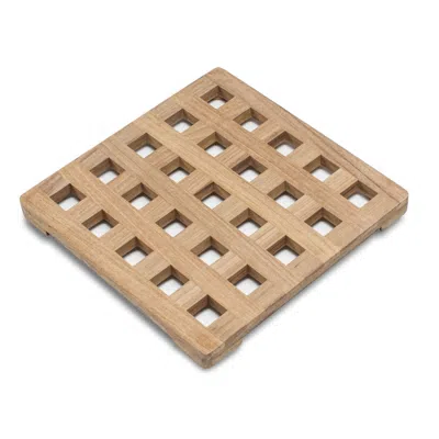 Homezia 8.00 " Square Wood Trivet In Multi
