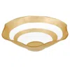 Homezia 85 Glass Authentic Gold Leaf Decorated All Purpose Bowl In Multi