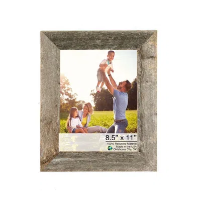Homezia 8.5" X 11" Natural Weathered Gray Picture Frame In Blue