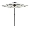 Homezia 9' Beige And Navy Polyester Octagonal Tilt Market Patio Umbrella