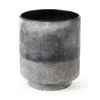 Homezia 9" Black Brown And Gray Ombre Textured Ceramic Vase