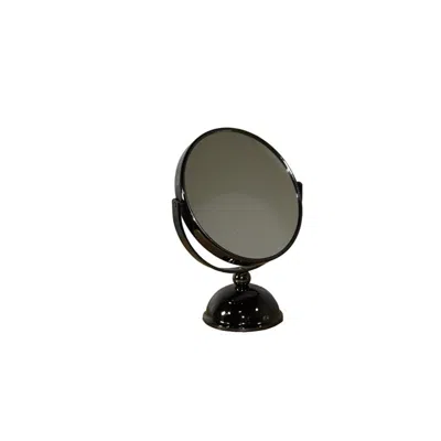 Homezia 9" Black Round Metal Framed Makeup Shaving Tabletop Mirror
