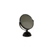 Homezia 9" Black Round Metal Framed Makeup Shaving Tabletop Mirror