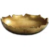 Homezia 9" Gold Abstract Torn Texture Serving Bowl In Multi