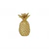 Homezia 9" Gold Cast Iron Pineapple Hand Painted Sculpture