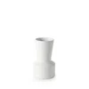 Homezia 9" White Contempo Deco Ceramic Vase