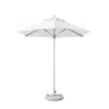 Homezia 9' White Polyester Round Market Patio Umbrella