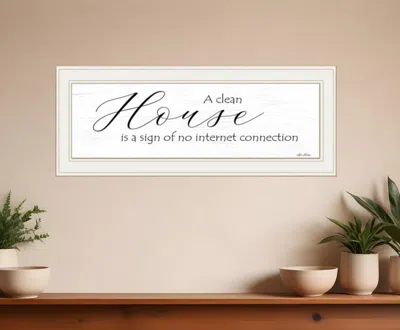 Homezia A Clean House 1 White Framed Print Wall Art