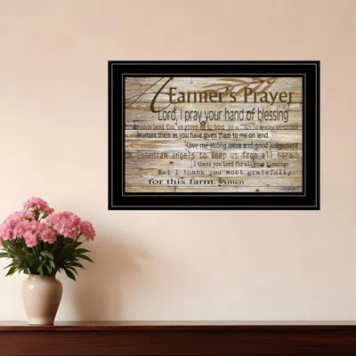 Homezia A Farmers Prayer 2 Black Framed Print Wall Art