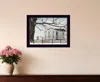 Homezia A Little Snow House 1 Black Framed Print Wall Art