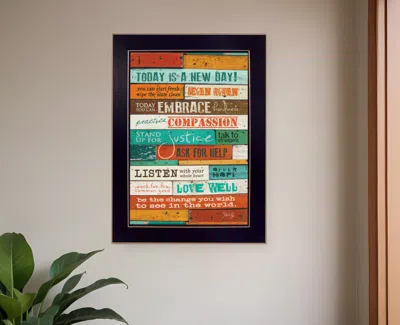 Homezia A New Day 1 Black Framed Print Wall Art