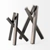 Homezia Abstract Black Metal Geometric Decor Piece