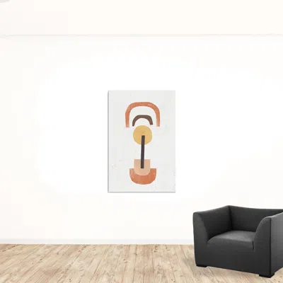 Homezia Abstract Shapes In Balance Unframed Print Wall Art In White
