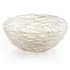 Homezia Abstract Silver Wire Centerpiece Bowl In Multi