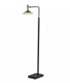 Homezia Adjustable Brass Spotlight Led Floor Lamp In Black Metal