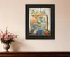 Homezia Afternoon Flower Black Framed Print Wall Art
