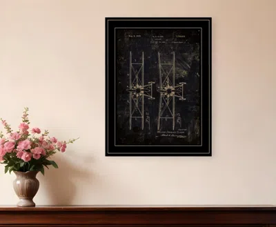 Homezia Airplane Patent I 2 Black Framed Print Wall Art