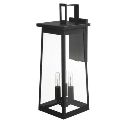 Homezia Alden 3-light Matte Black Wall Light In Animal Print