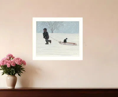 Homezia All Aboard White Framed Print Wall Art