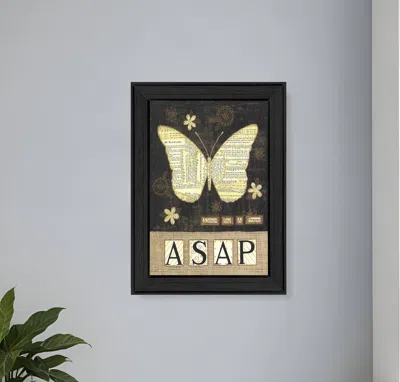 Homezia Always Say A Prayer Butterfly Black Print Wall Art