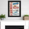 Homezia America Land Of The Free Black Framed Print Wall Art